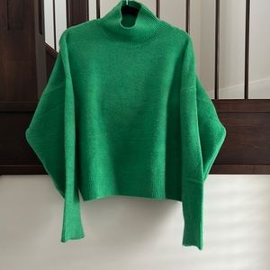 Zara Green Turtleneck Sweater